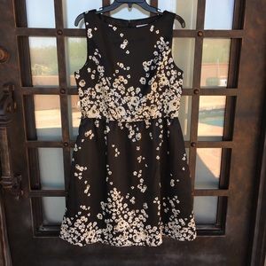 Black and white floral dress